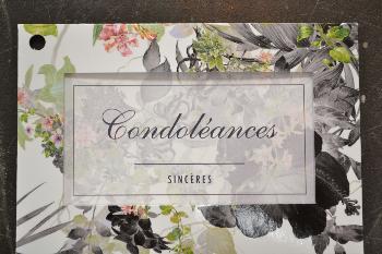 Carte sincères condoléances