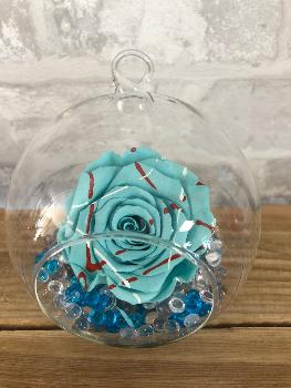 Rose Boule Graffiti Bleu